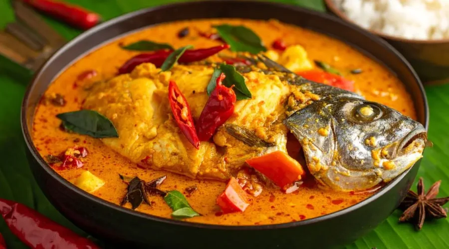 Bowl of Indian Fish Curry
